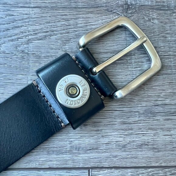 Remington Genuine Leather Belt 12 Gauge Studs Hunting Sturdy Sz 40 Outdoors - Picture 3 of 4
